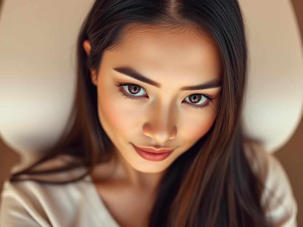 Close-up of a woman's part-line showing fine, diffuse thinning across the top.
